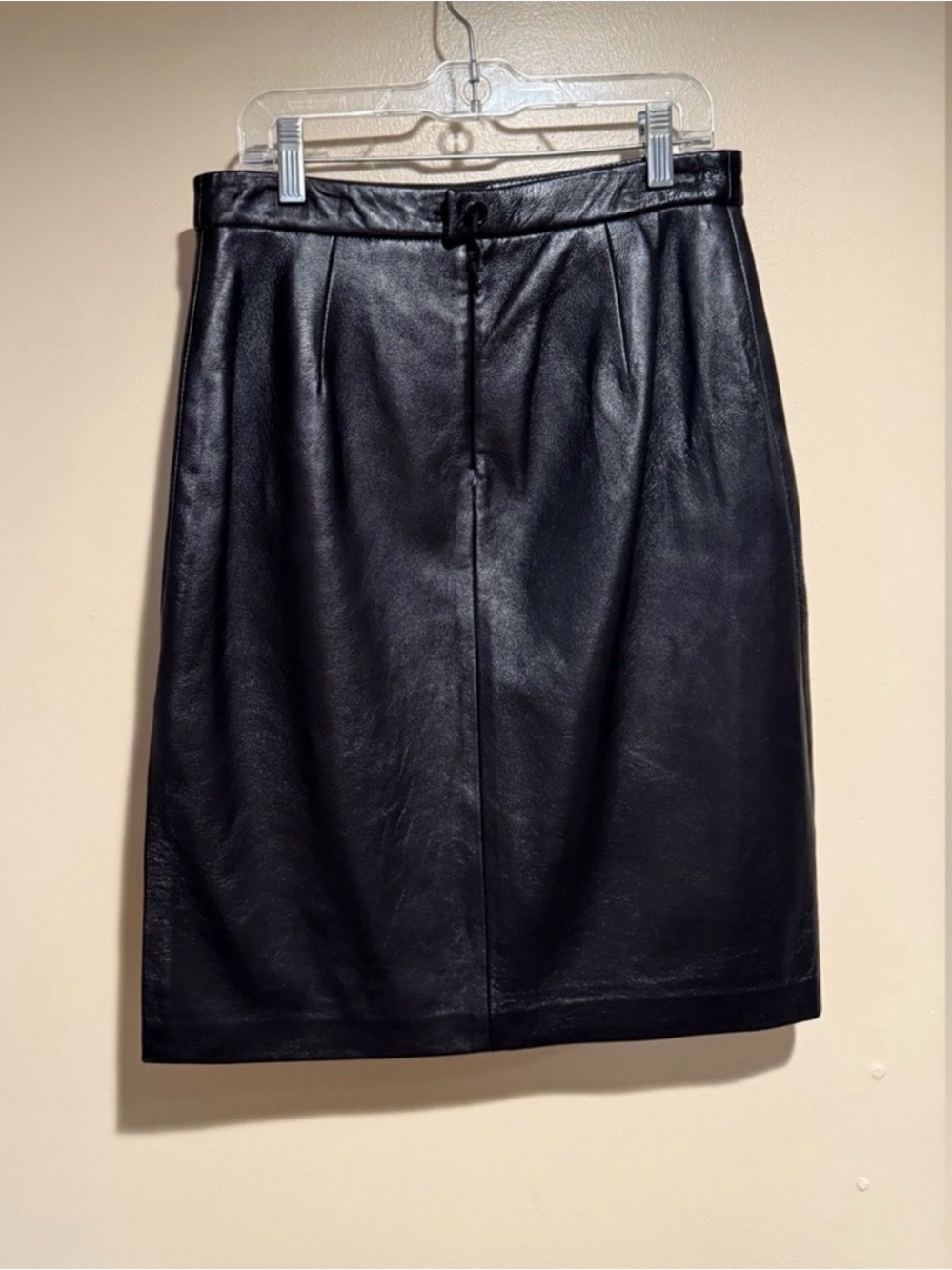 BCBGMaxAzria Black Leather Skirt - Picture 2 of 5